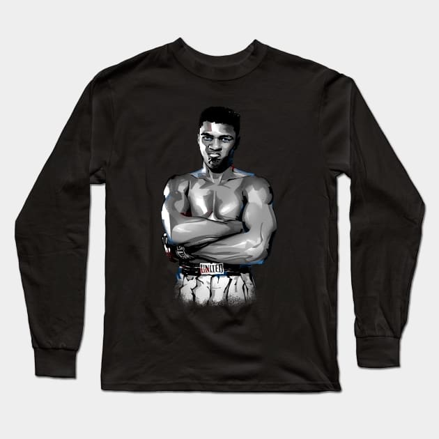 Muhammad Ali Long Sleeve T-Shirt by nabakumov